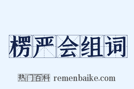 楞严会组词是什么意思的图片